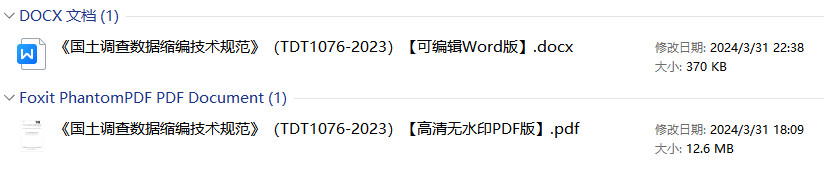 《国土调查数据缩编技术规范》(TD/T1076-2023)【全文附高清无水印PDF版+Word版下载】1