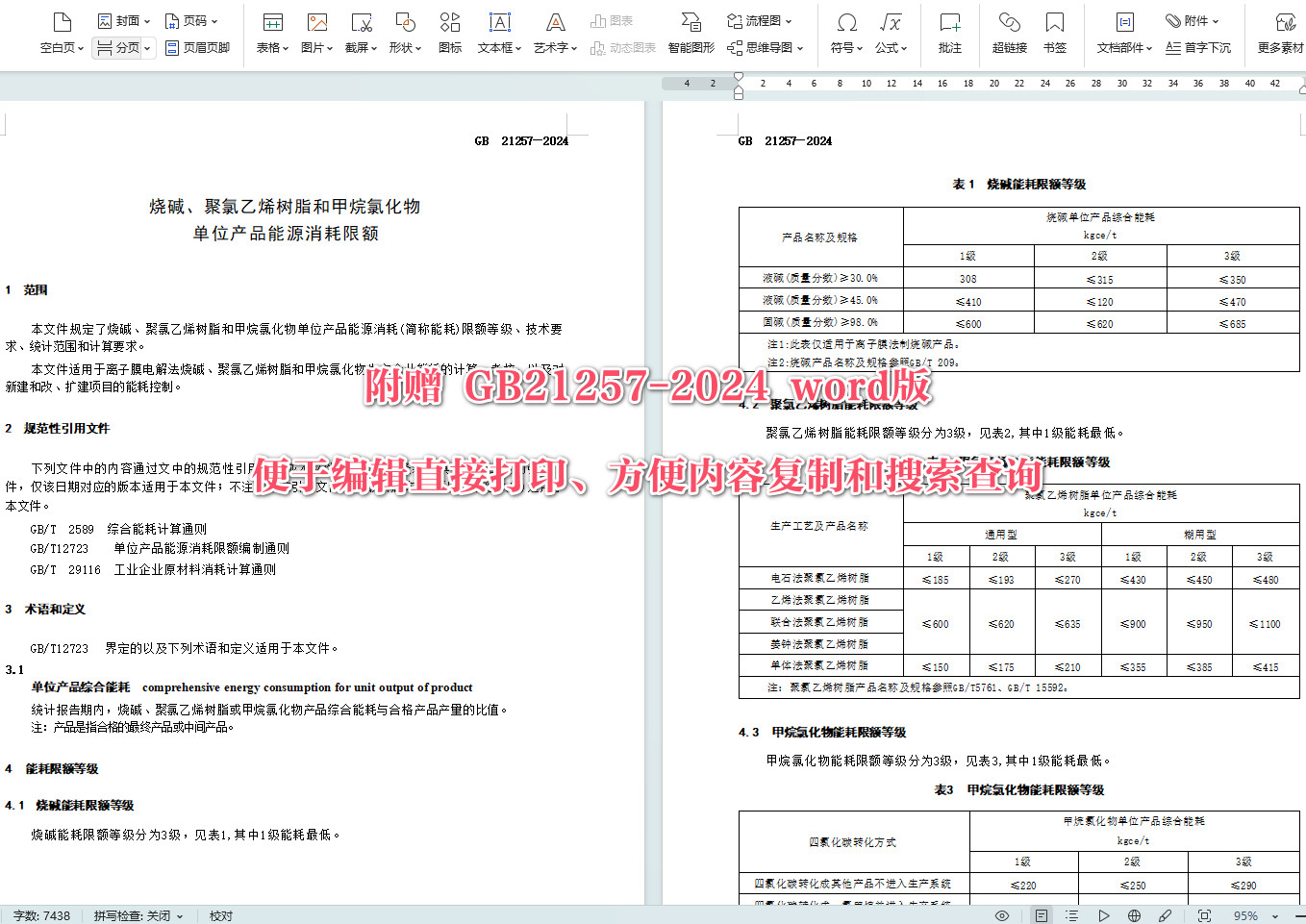 《烧碱、聚氯乙烯树脂和甲烷氯化物单位产品能源消耗限额》(GB21257-2024)【全文附高清无水印PDF+可编辑Word版下载】4