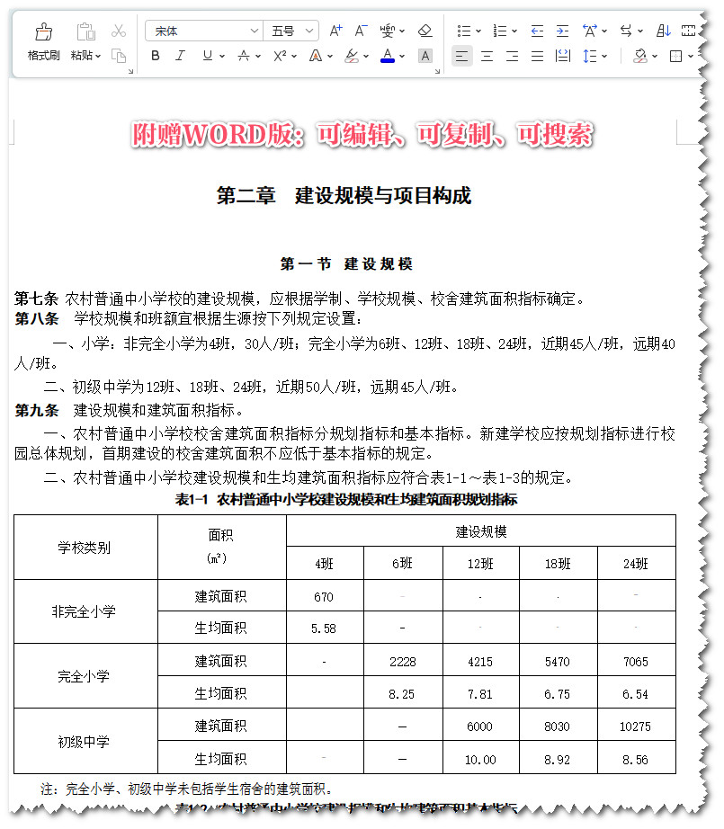《农村普通中小学校建设标准》（建标109-2008）【全文附高清PDF版+word版下载】3