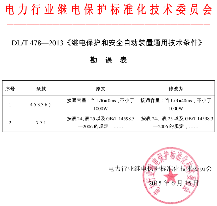 《继电保护和安全自动装置通用技术条件》（DL/478-2013）【全文附高清无水印PDF+Word版下载】6