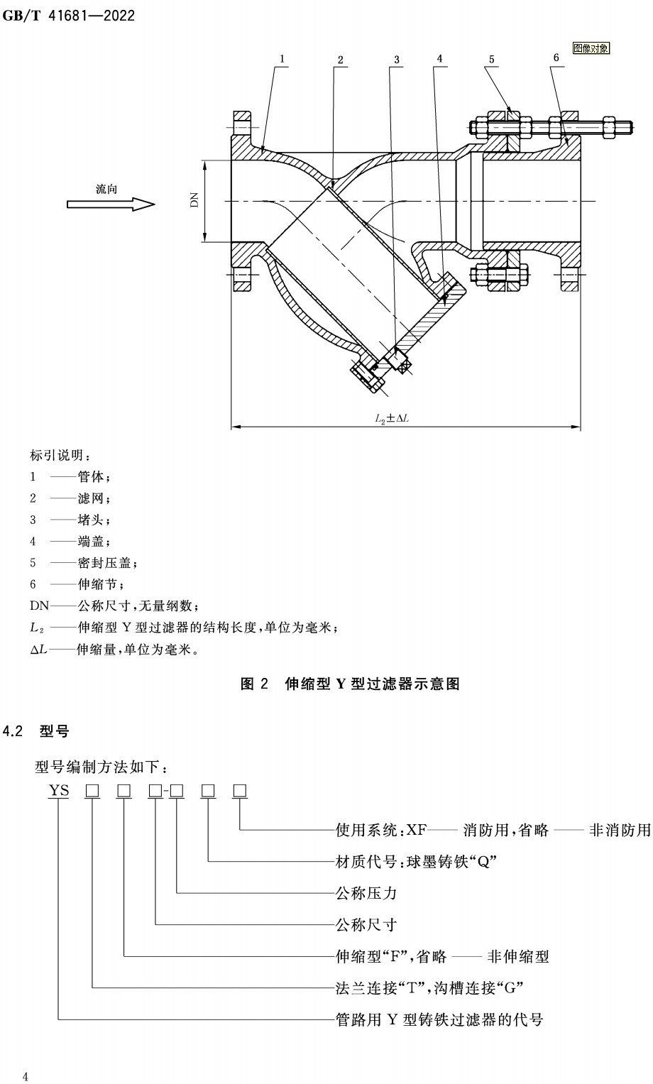《管道用Y型铸铁过滤器》（GB/T41681-2022）【全文附高清无水印PDF版+Word版下载】4