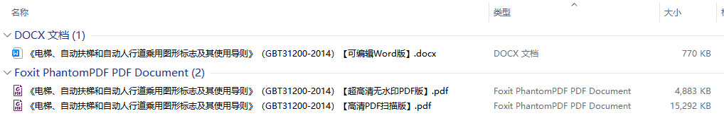 《电梯、自动扶梯和自动人行道乘用图形标志及其使用导则》（GB/T31200-2014）【全文附高清无水印PDF+可编辑Word版下载】1
