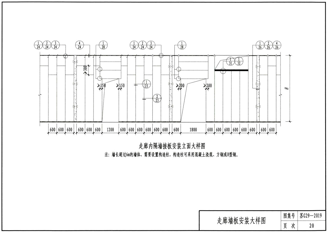 《轻质内隔墙构造图集》（图集编号：苏G29-2019）【全文附高清无水印PDF版下载】2