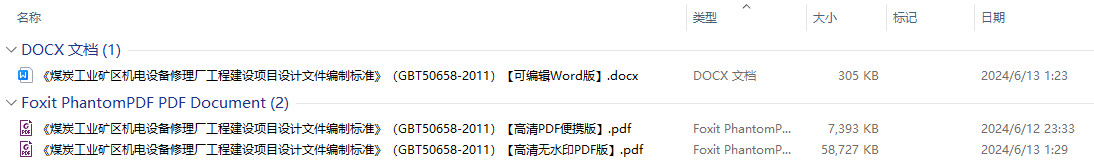 《煤炭工业矿区机电设备修理厂工程建设项目设计文件编制标准》（GB/T50658-2011）【全文附高清无水印PDF+可编辑Word版下载】1